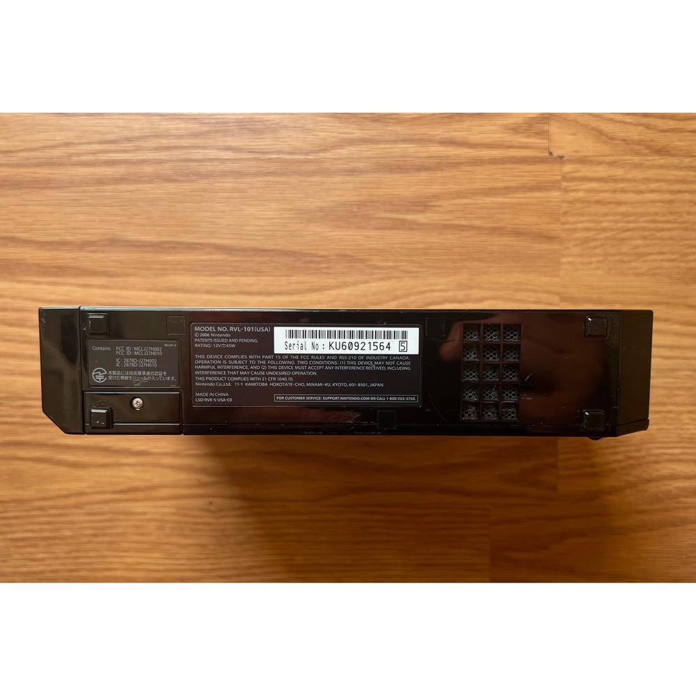 Nintendo Wii Console Black Model RVL-101 | Tested for Power Only - Picture 4 of 5